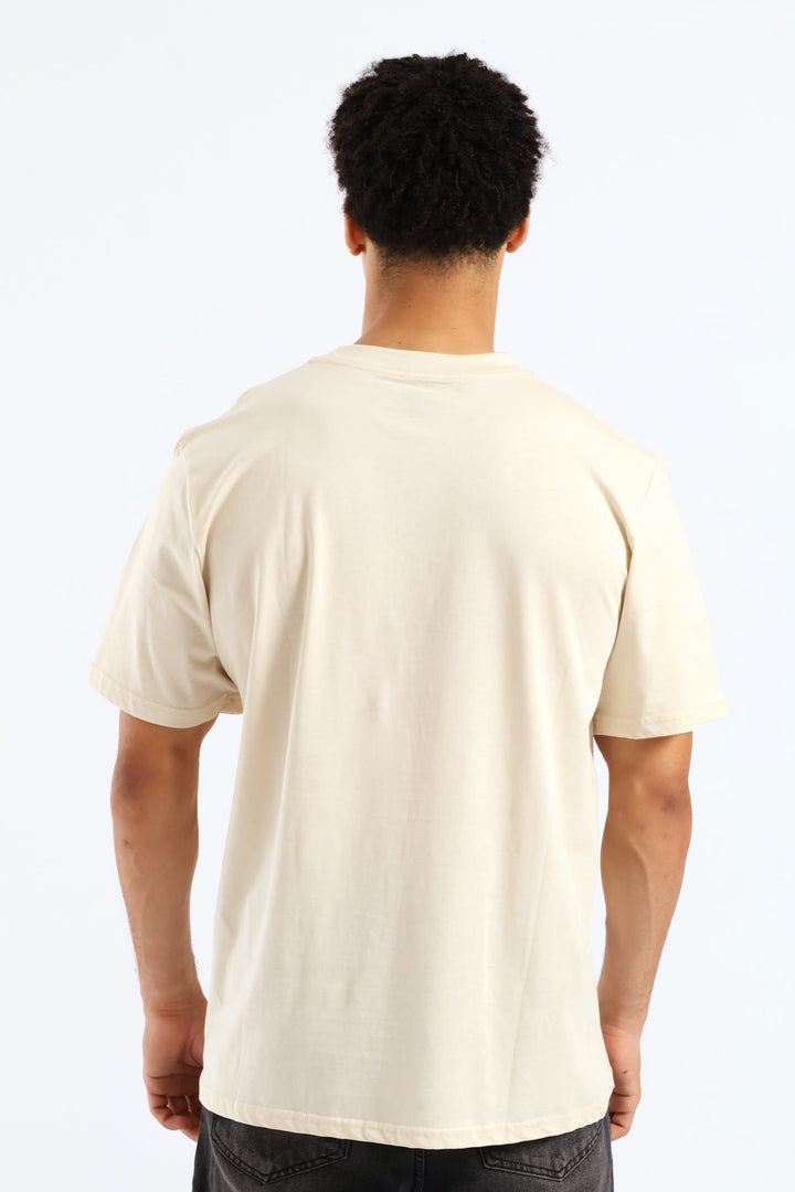 Race Car Print Tee - Ecru