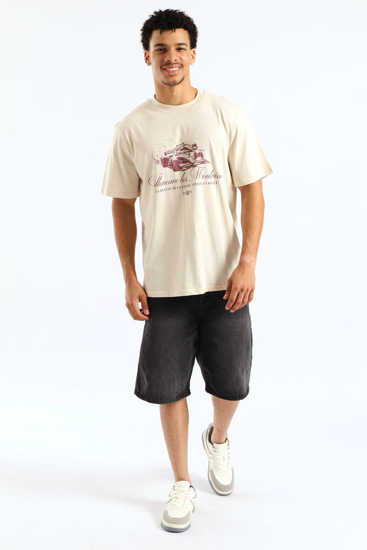 Denim Baggy Shorts - Black