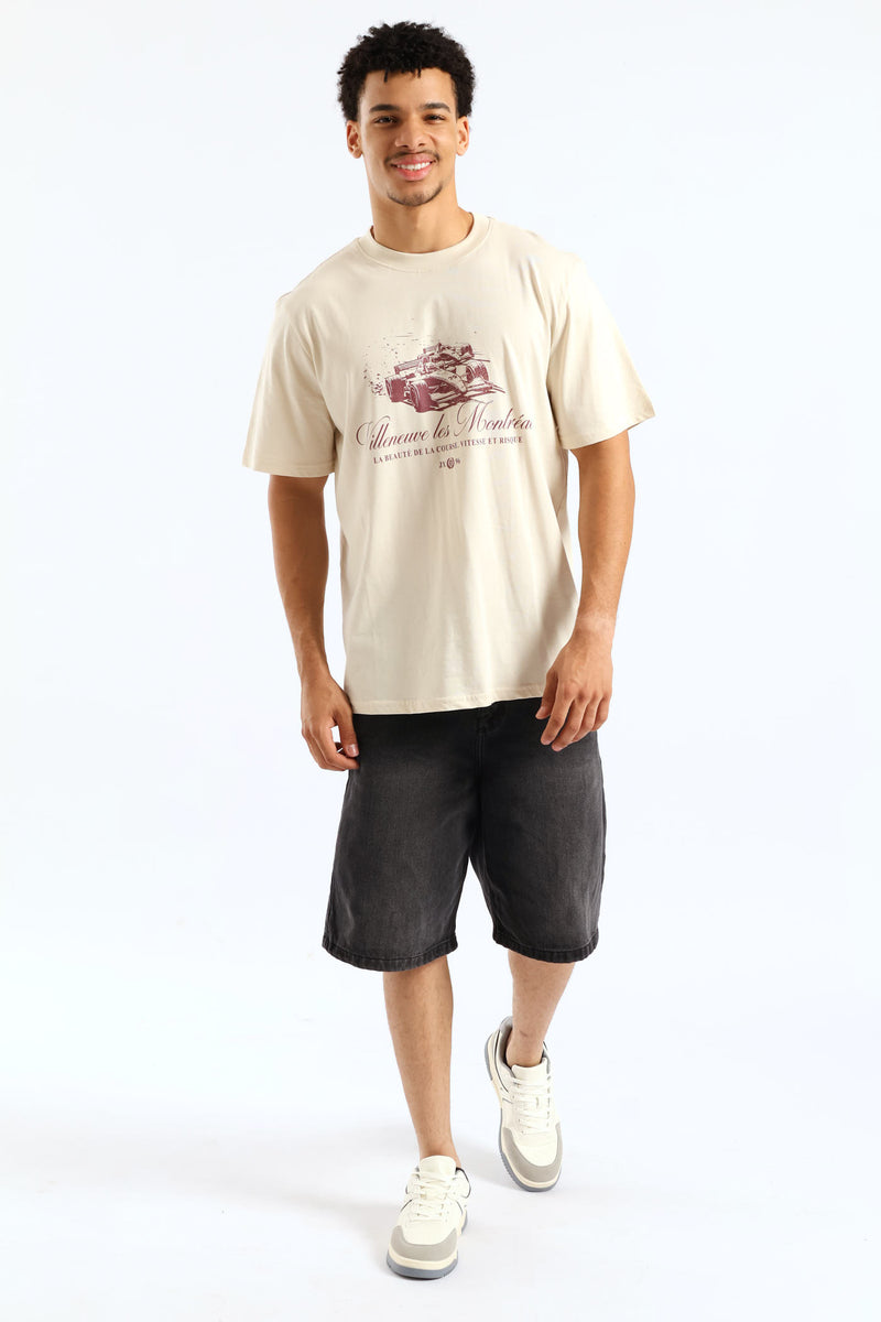 Denim Baggy Shorts - Black