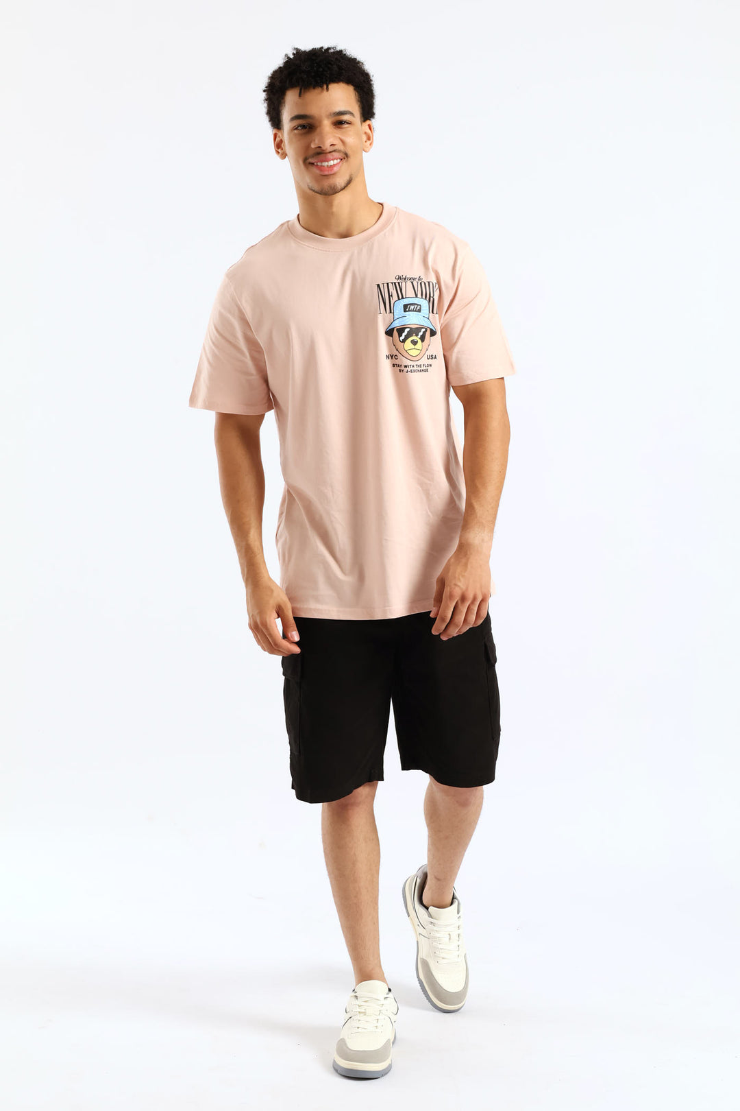 Small Ny Teddy Tee - Light Pink