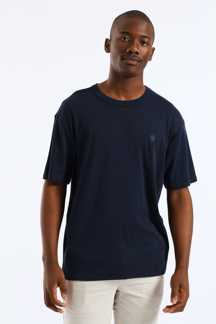 Rib Tee - Navy