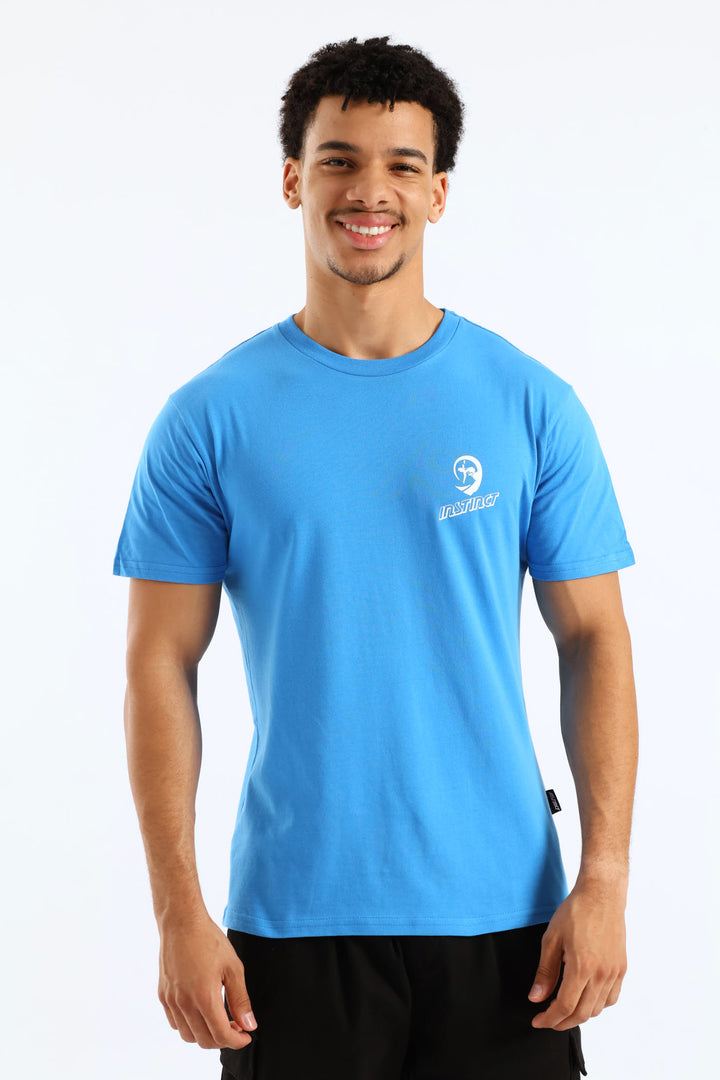 Heritage Print Tee - Blue
