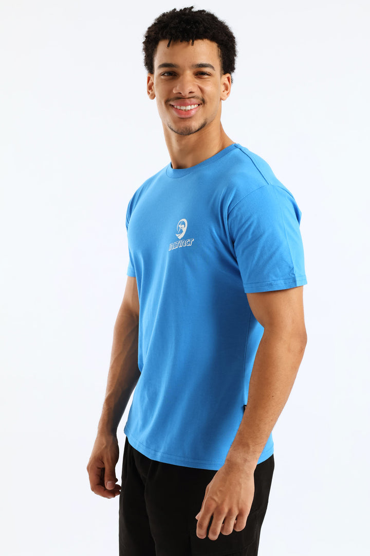 Heritage Print Tee - Blue