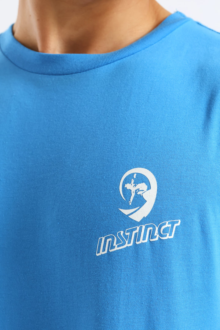 Heritage Print Tee - Blue