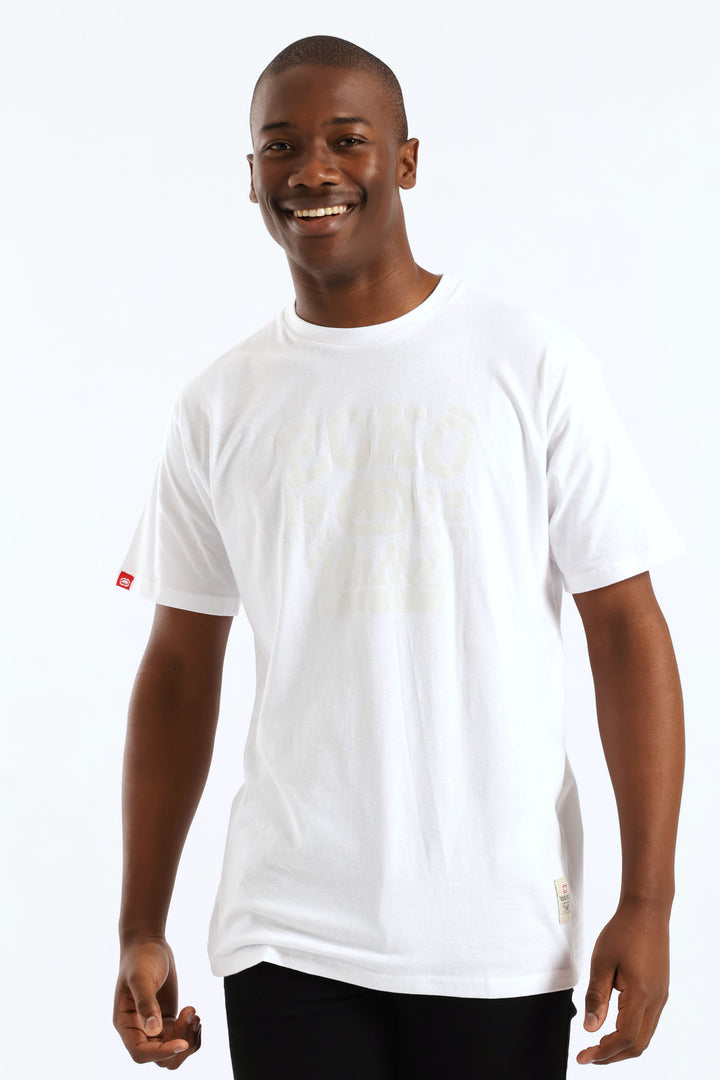 Tonal Chest Print Tee - White