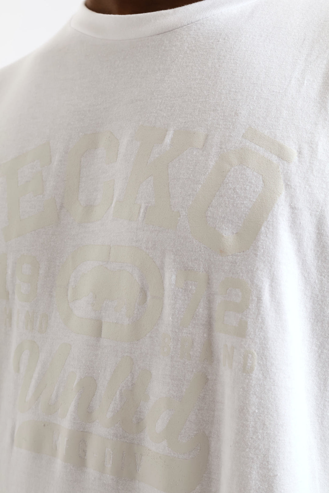 Tonal Chest Print Tee - White