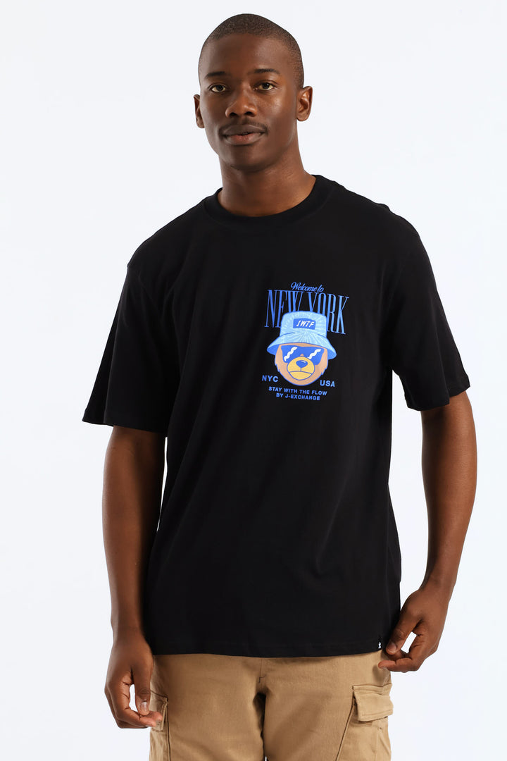 Small NY Teddy Tee - Black