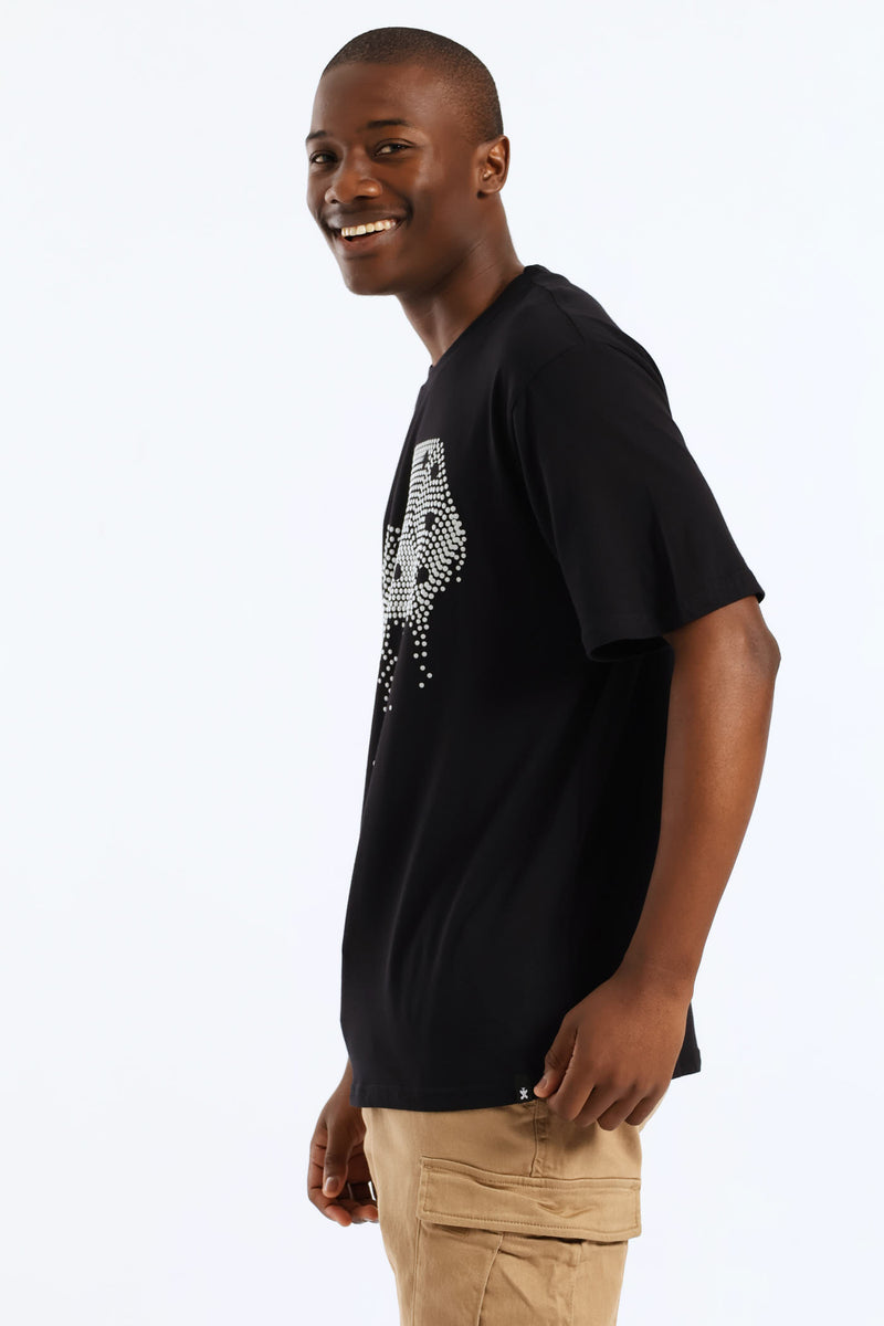 Dice Rhinestone Tee - Black
