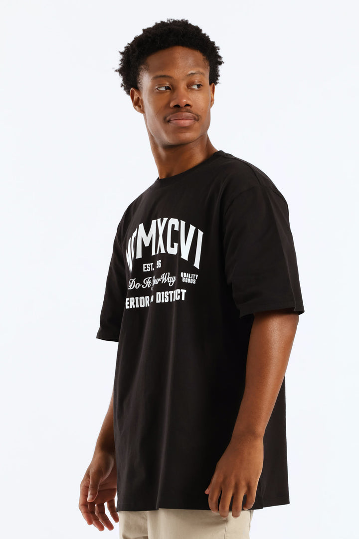 Mcmxcvi Basic Print Tee - Black