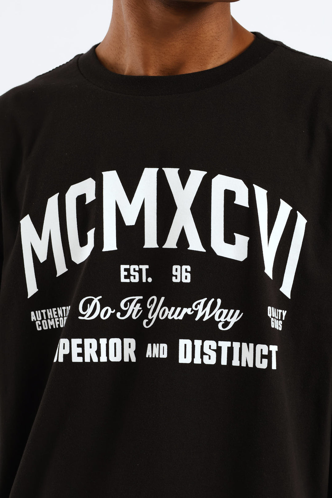 Mcmxcvi Basic Print Tee - Black