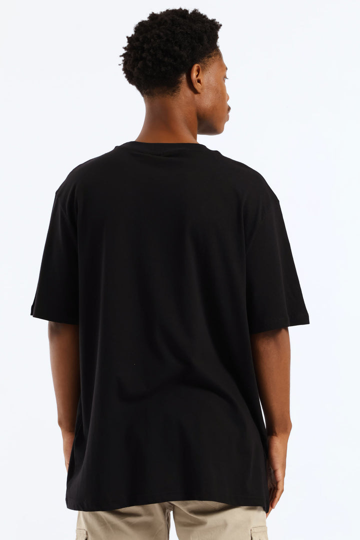 Graffiti Print Tee - Black