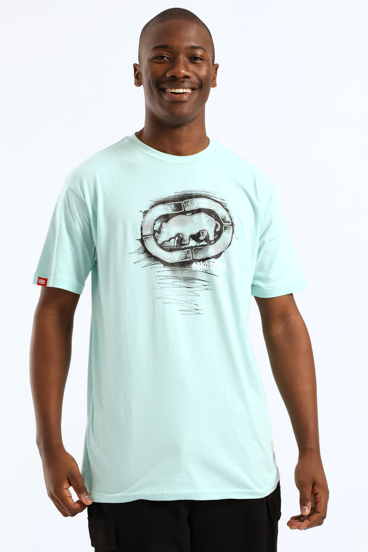 Rhino Shadow Print Tee - Mint