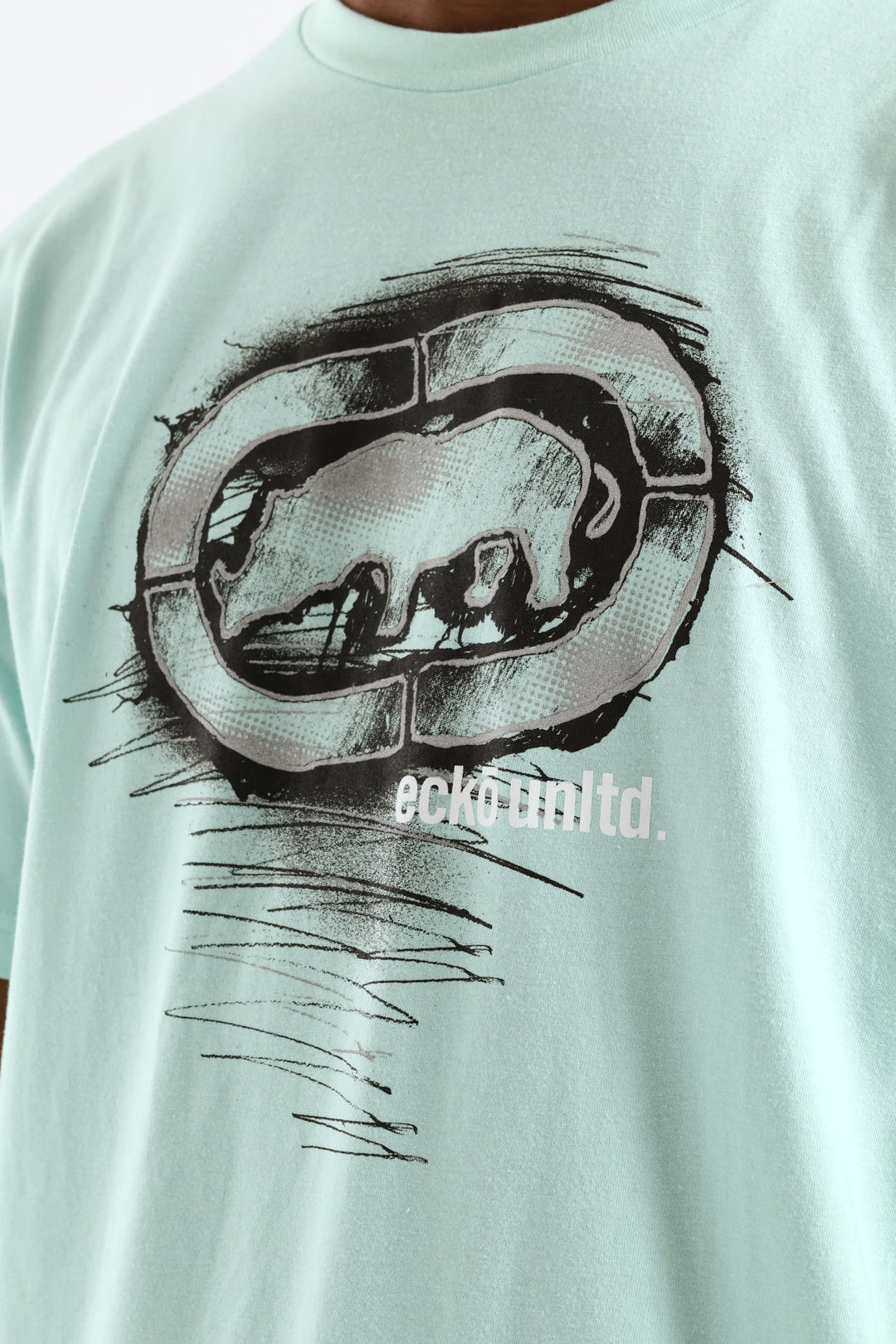 Rhino Shadow Print Tee - Mint