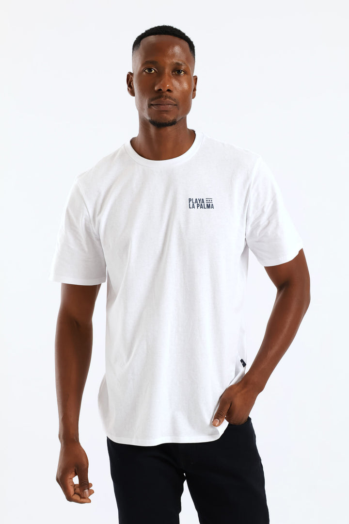 Playa La Palma Front & Back Tee - White