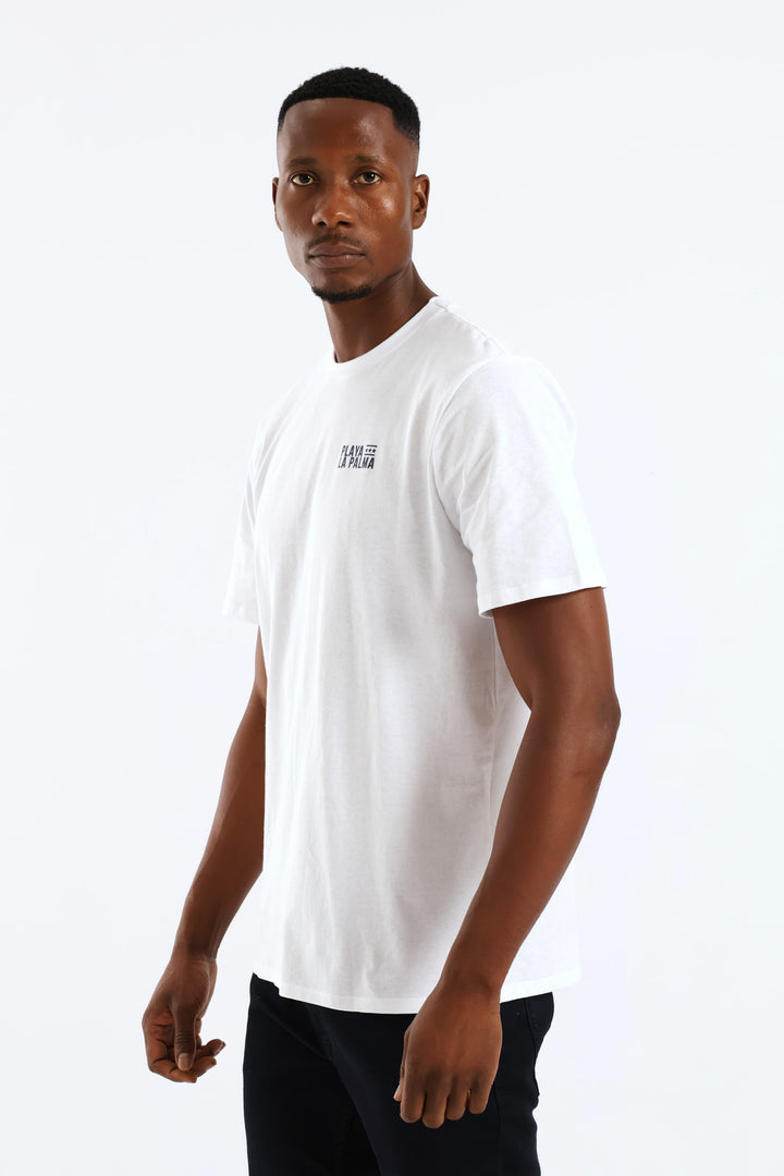 Playa La Palma Front & Back Tee - White