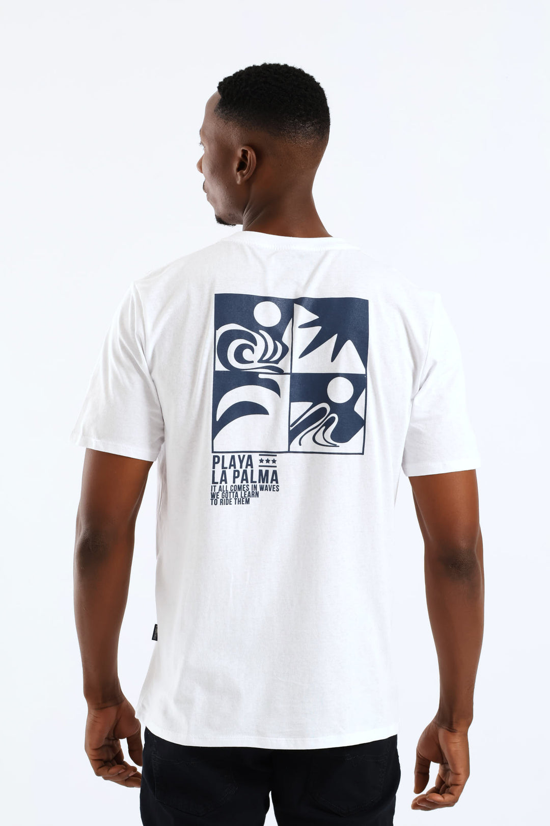 Playa La Palma Front & Back Tee - White