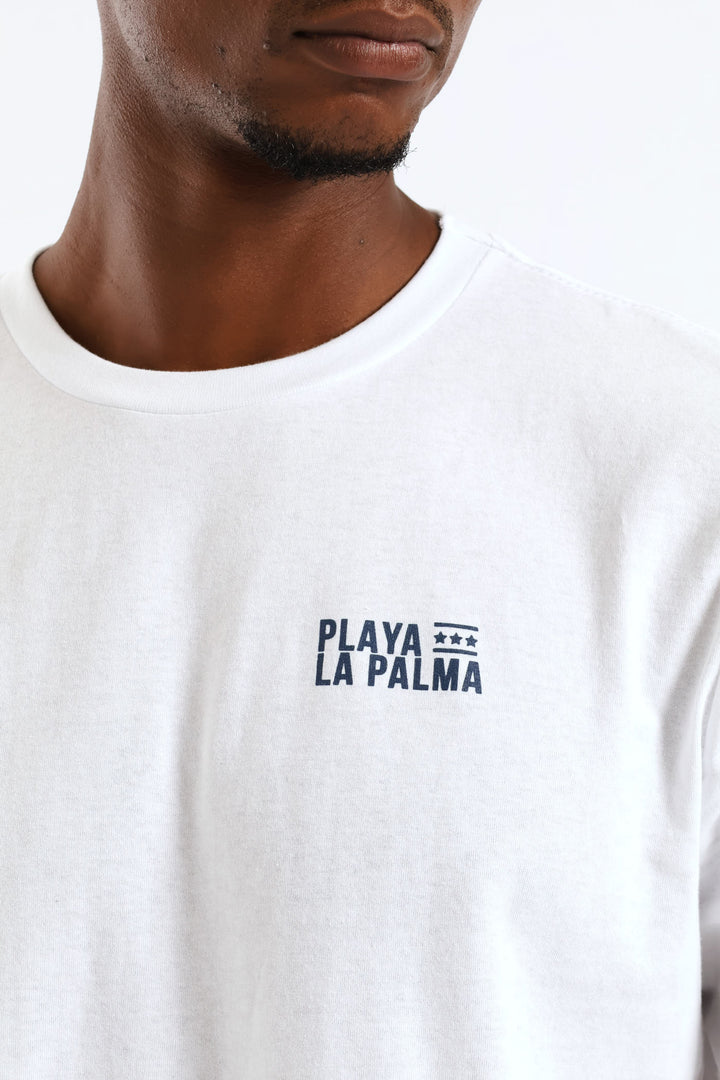Playa La Palma Front & Back Tee - White