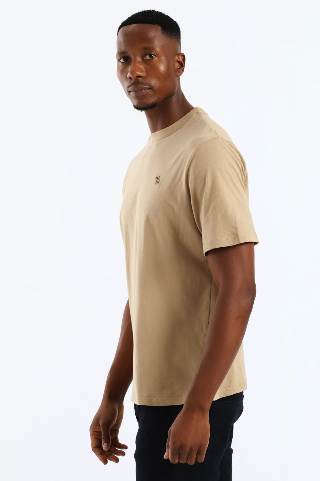 Basic Crew Neck T-Shirt - Taupe