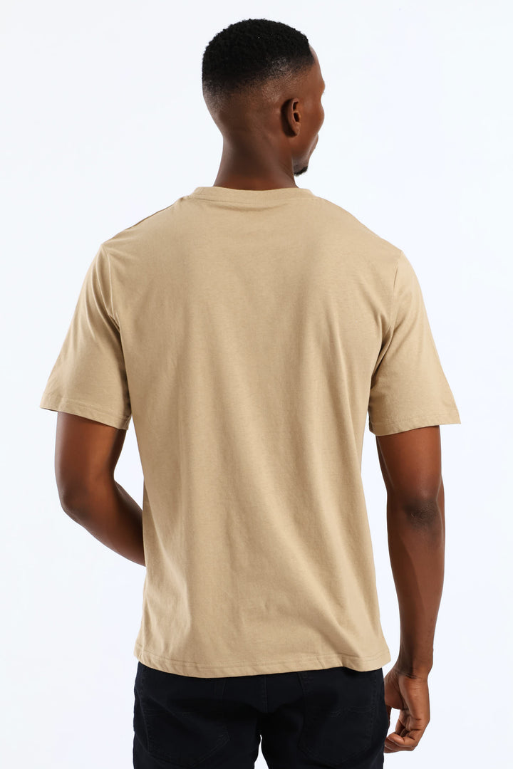 Basic Crew Neck T-Shirt - Taupe