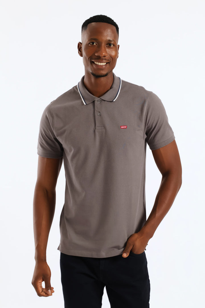 Slim Housemark Polo Golfer - Grey