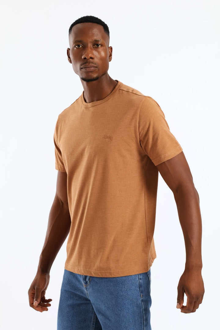 Embroidery Icon Tee - Camel