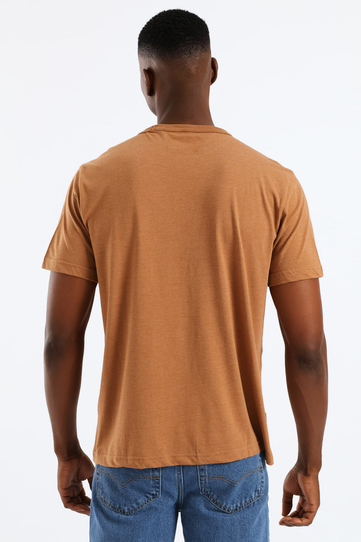 Embroidery Icon Tee - Camel