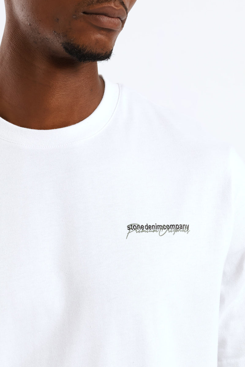 Chest Premium Original Weight Crew T-Shirt - White