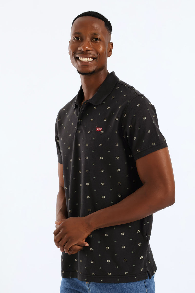 Housemark Polo Ebba Geo Print Golfer - Black