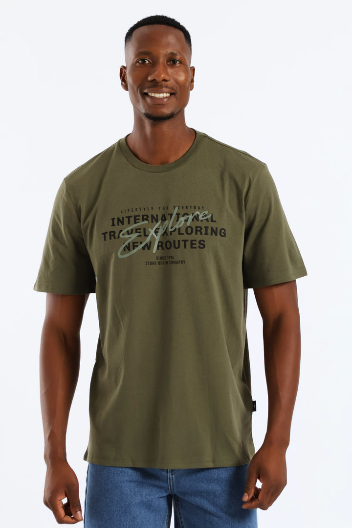 Explore Print Tee - Fatigue