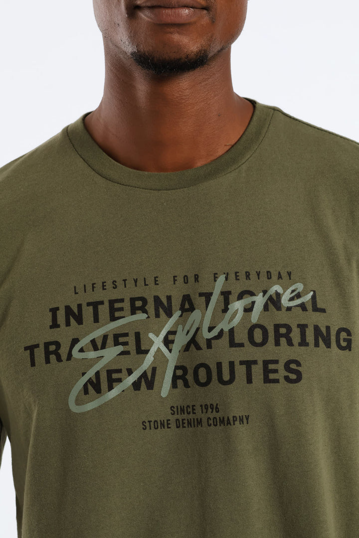 Explore Print Tee - Fatigue