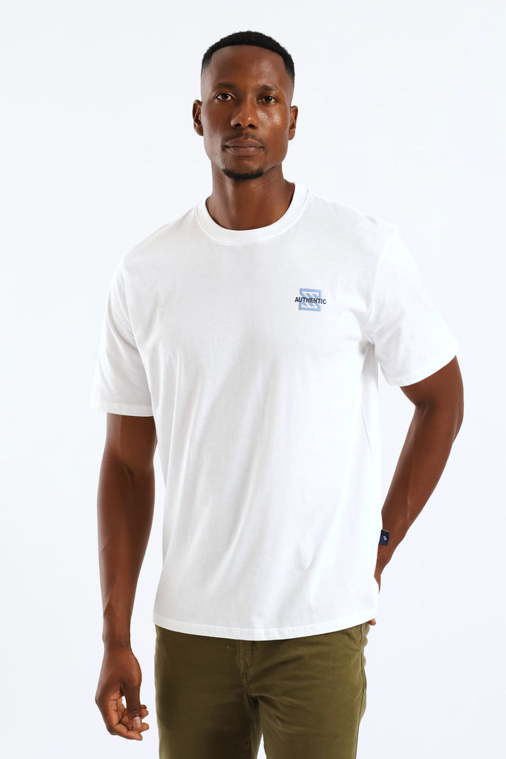 Authentic Icon Front & Back Tee - White