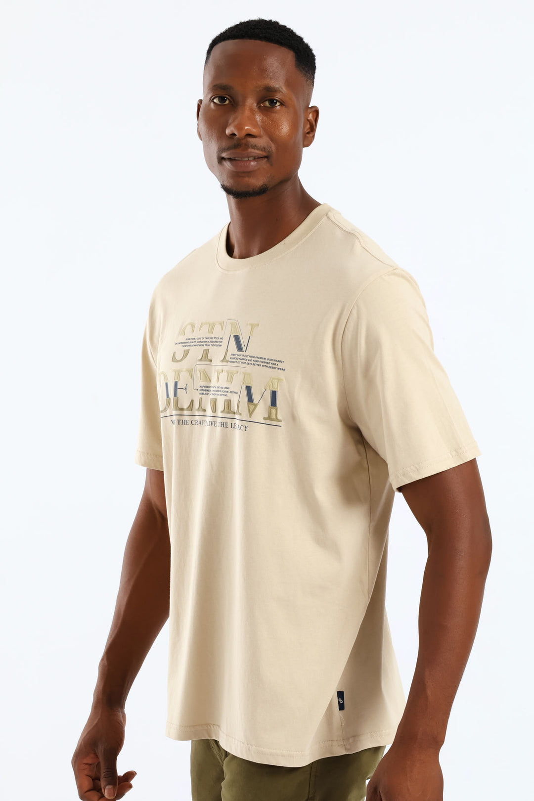 Stn Denim Tee - Stone