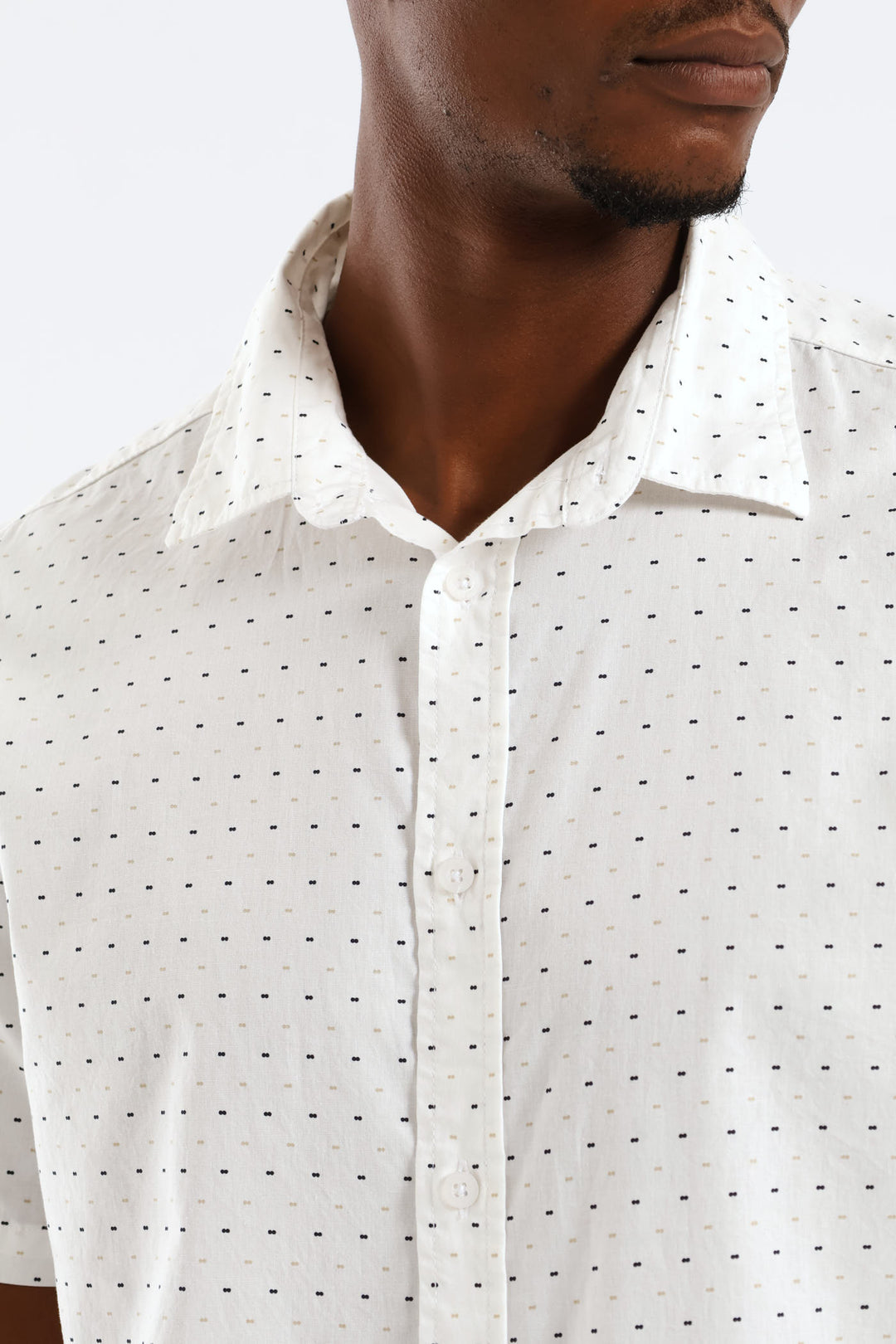 Dot Dash Regular Shirt - White