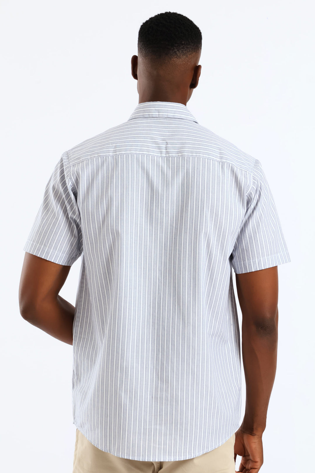 Short Sleeve Stripe Shirt - White