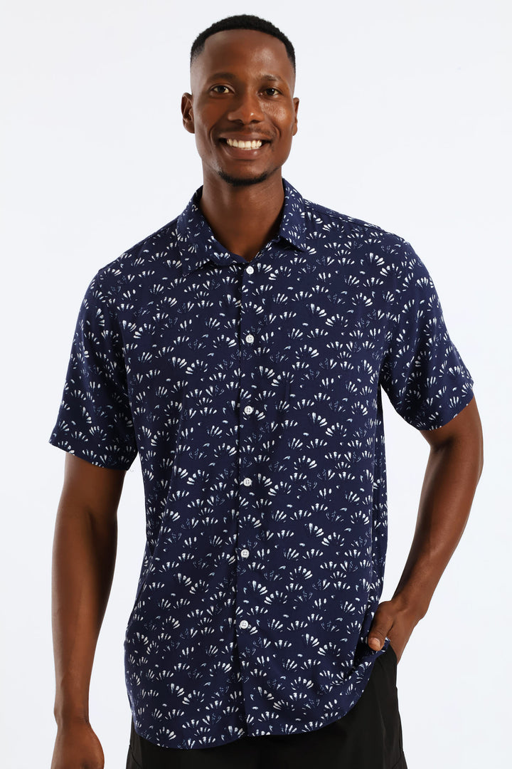 Shell Regular Shirt - Navy
