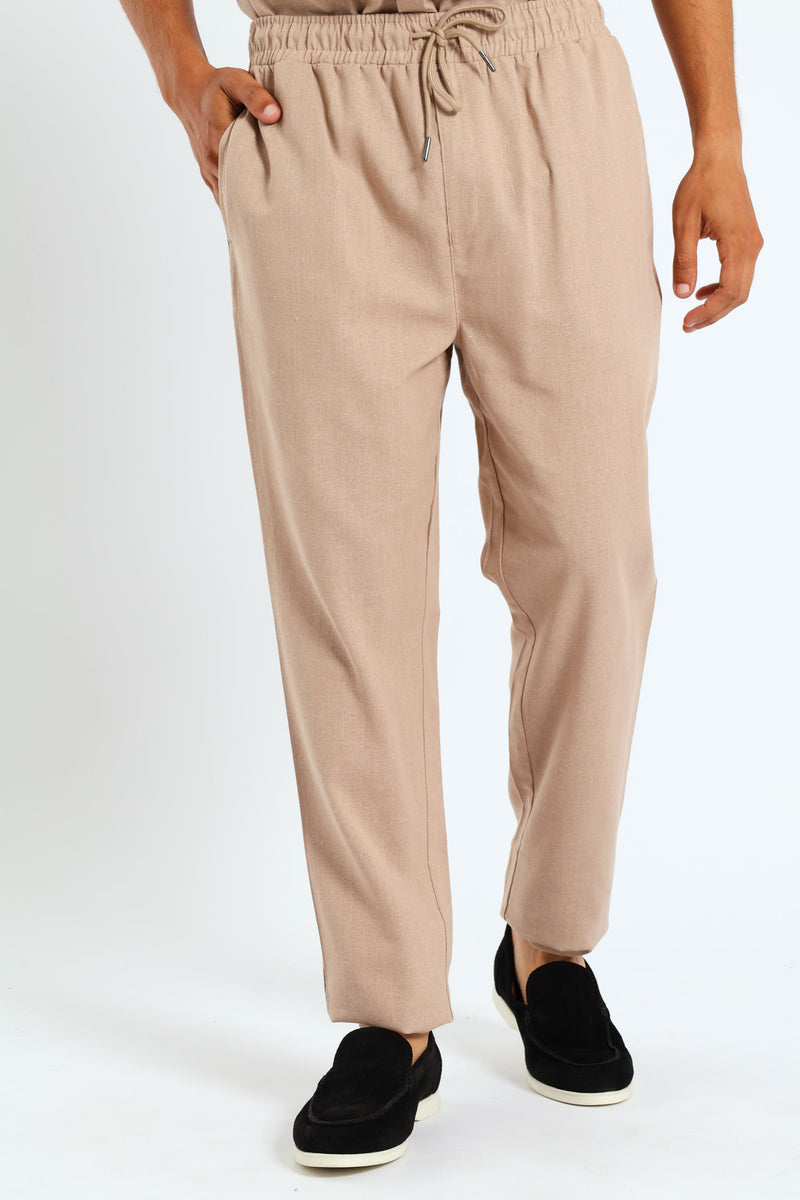 Linen Look Shirt - Light Stone