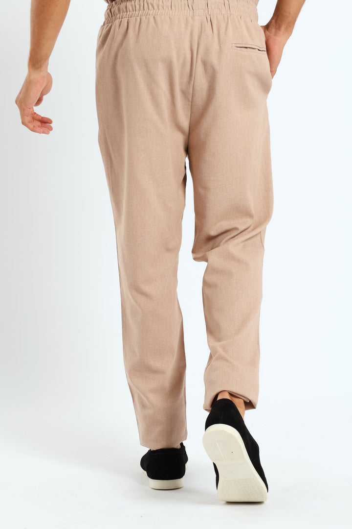 Linen Look Shirt - Light Stone