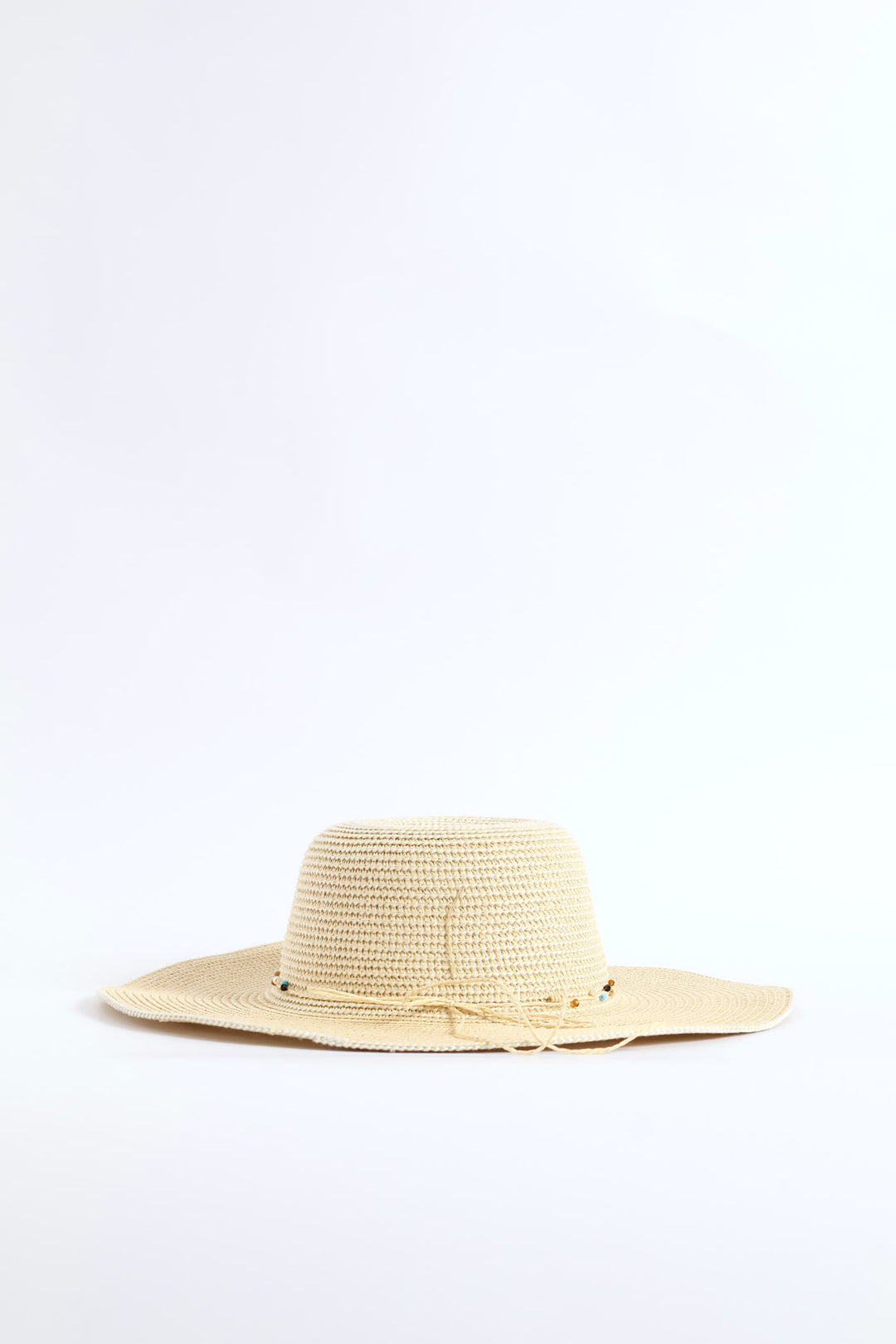 Bead Trim Sunhat - Cream