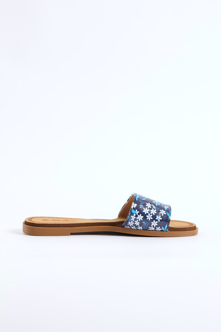 Floral Summer Sandal - Blue