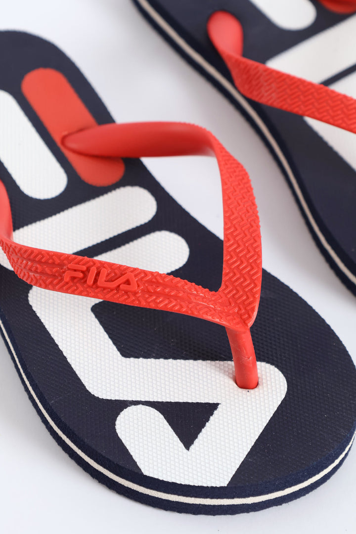 Boys Heritage Flip Flop - Navy/Red