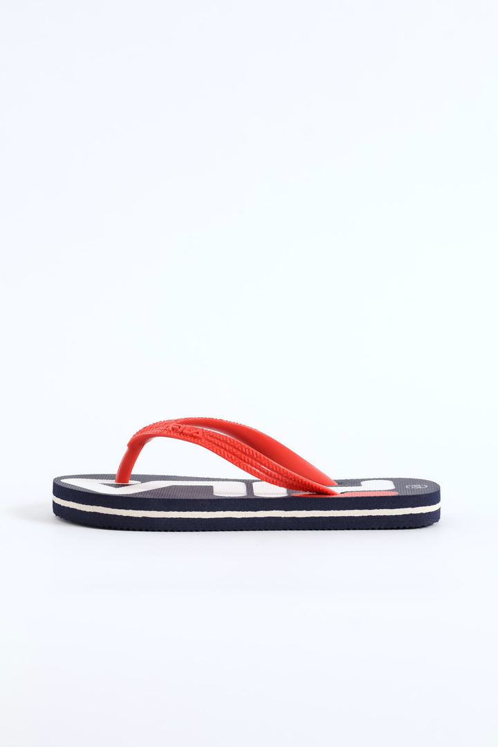 Boys Heritage Flip Flop - Navy/Red