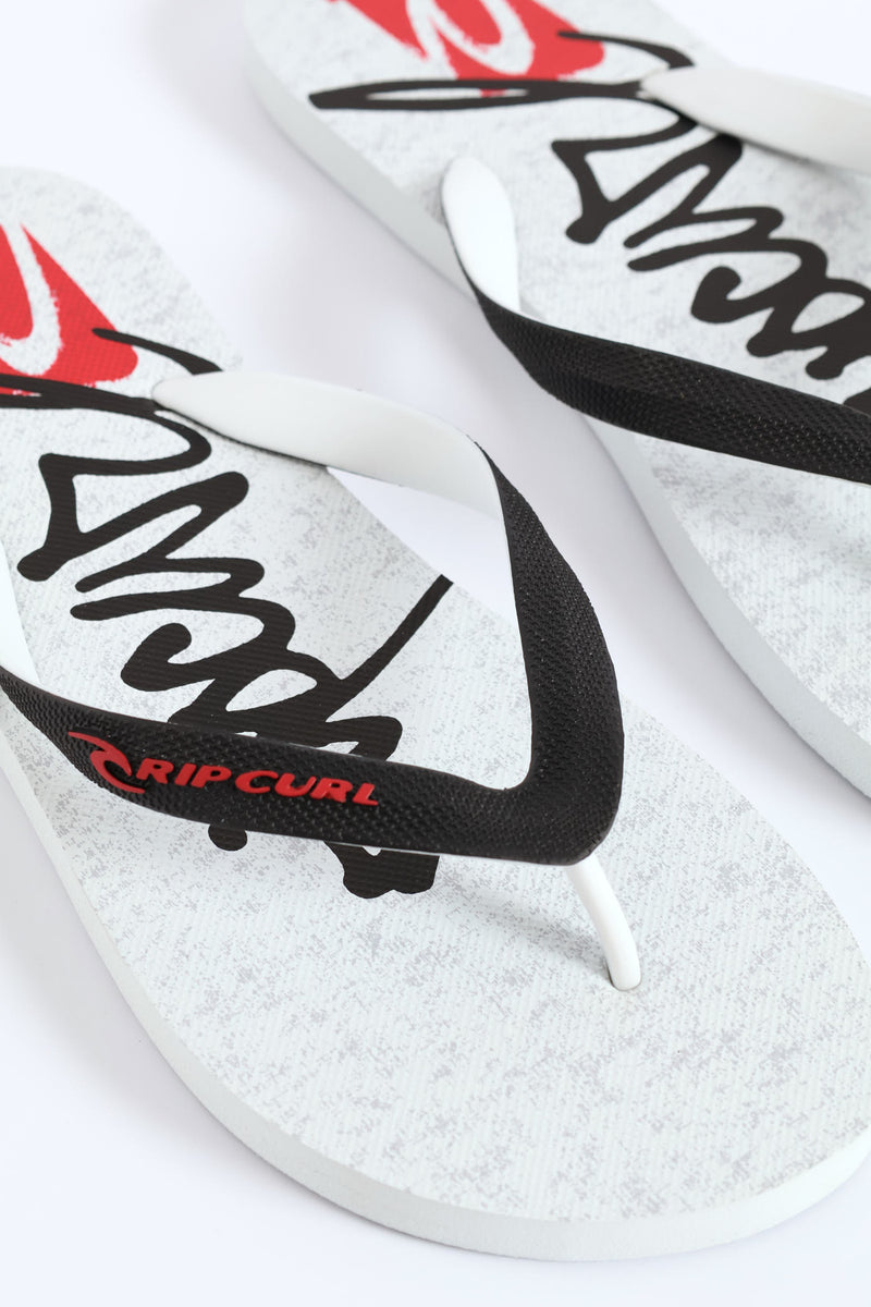 Archive Script Bloom Open Toe Flip Flop - White