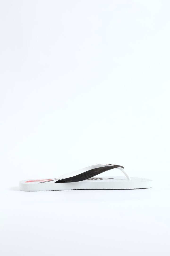 Archive Script Bloom Open Toe Flip Flop - White