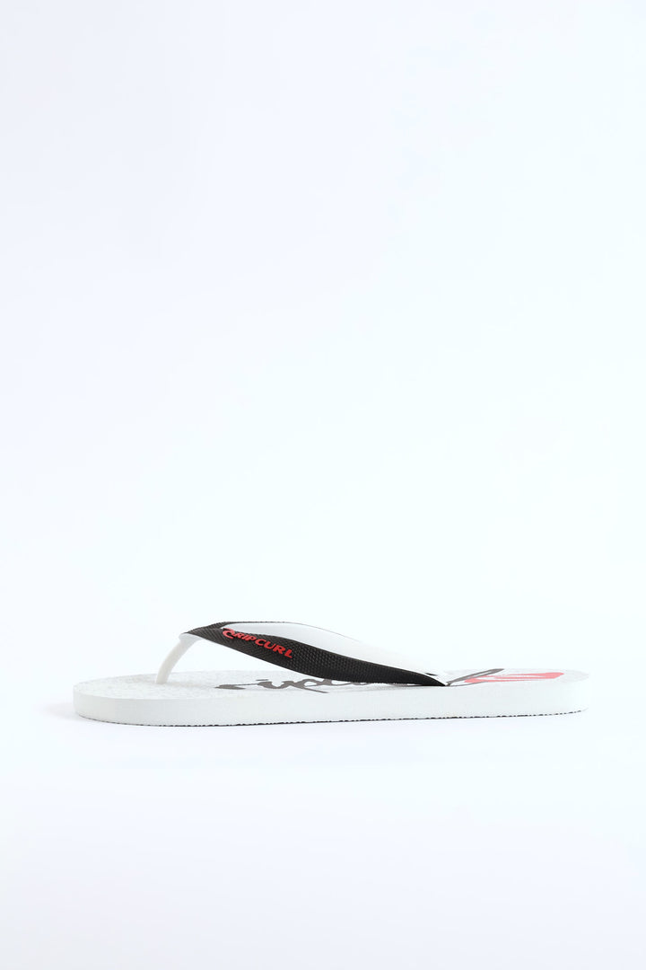 Archive Script Bloom Open Toe Flip Flop - White