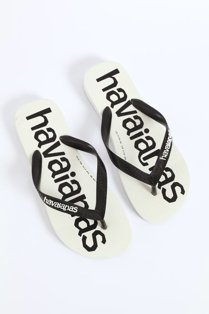 Top Logo Mania 2 Flip Flop - White/Black