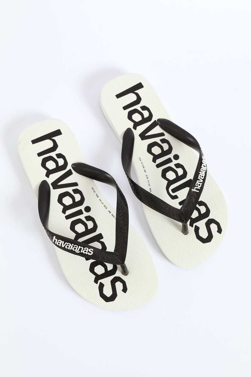 Top Logo Mania 2 Flip Flop - White/Black
