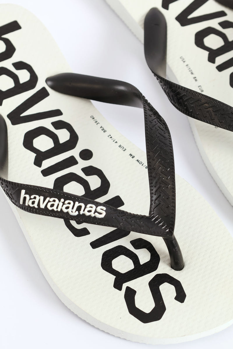 Top Logo Mania 2 Flip Flop - White/Black