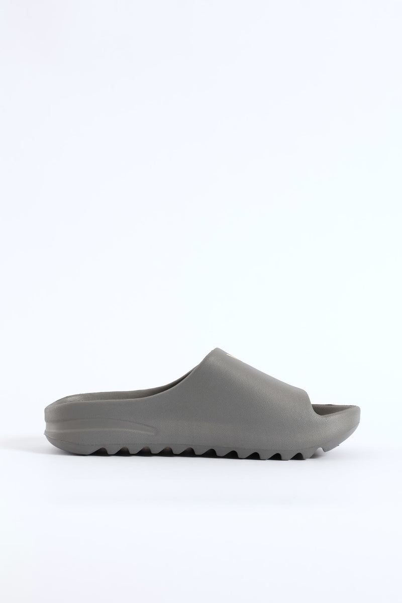 Boys Bear Moulded Slide - Grey