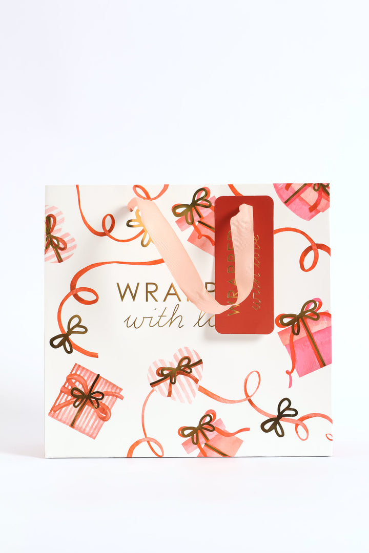 Wrapped With Love Gift Bag - Red