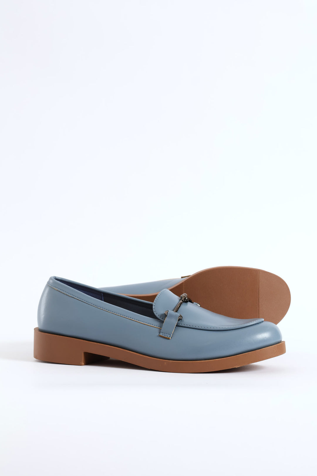 Knot Metal Trim Loafer - Duck Egg